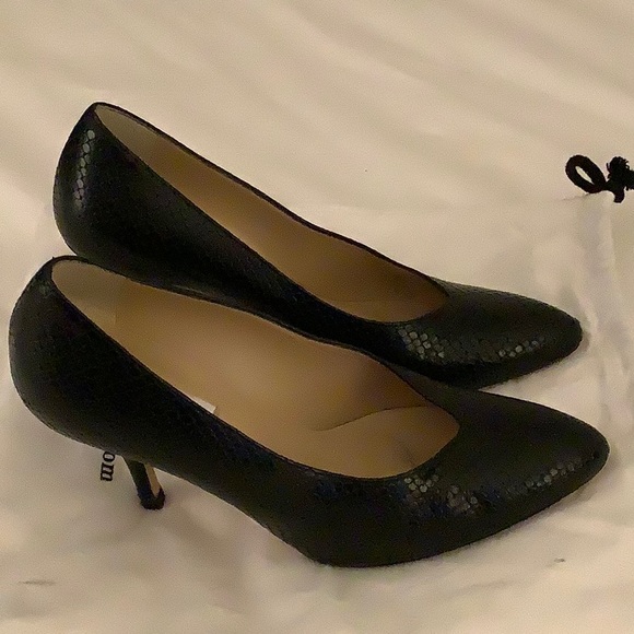 LK Bennett black alligator skin leather heels - Picture 3 of 6